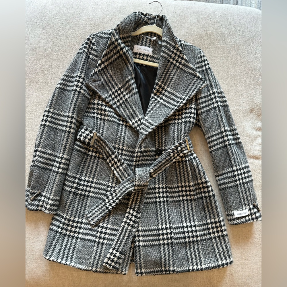 Calvin Klein Houndstooth Coat